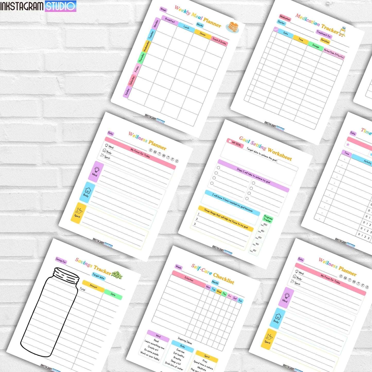 ADHD Kids Planner with daily schedules, trackers, and goal-setting tools.