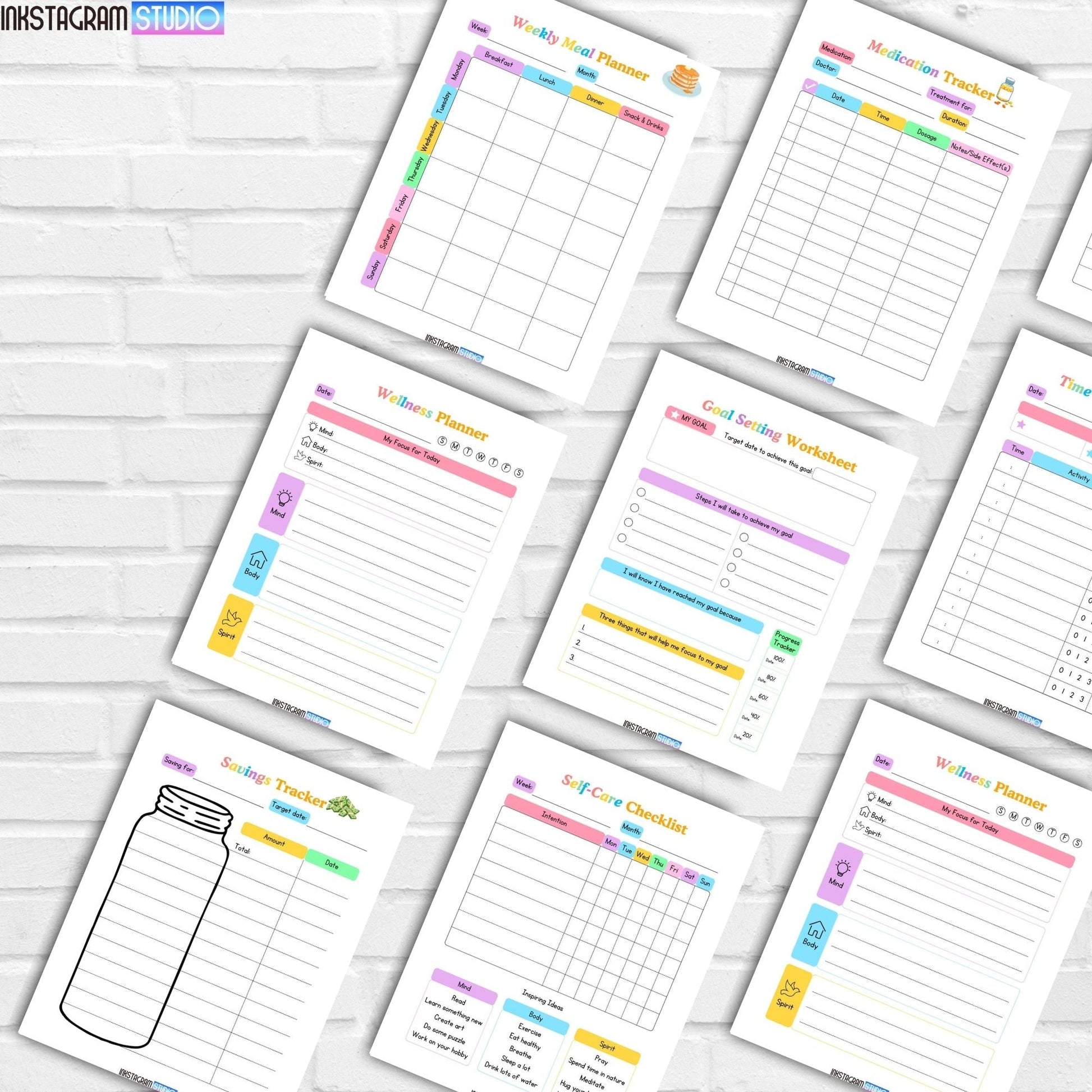 ADHD Kids Planner with daily schedules, trackers, and goal-setting tools.