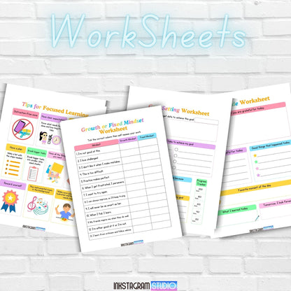 ADHD Kids Planner worksheets for focus, organization, and routine-building.