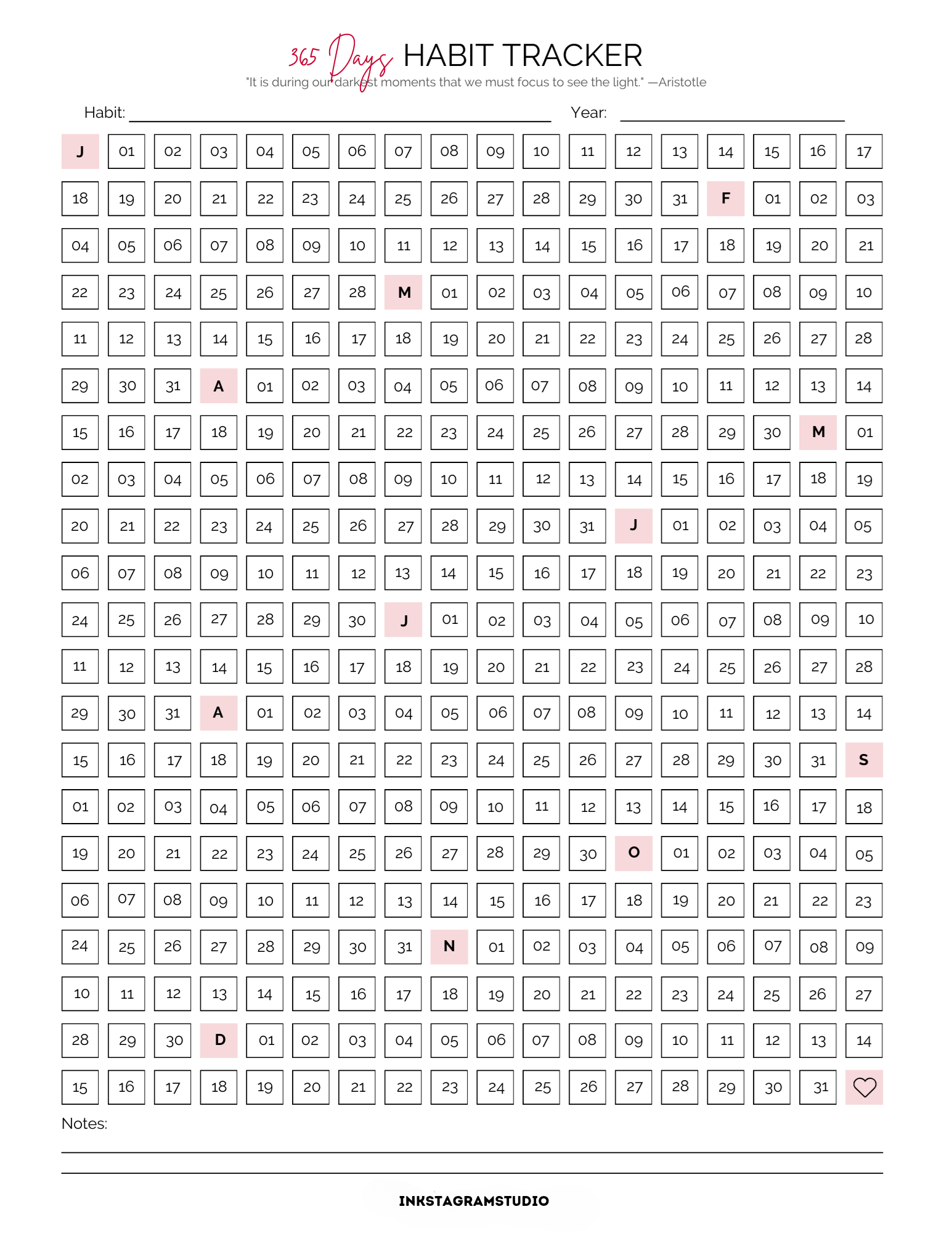 Habits Tracker planner for daily progress monitoring and habit building.