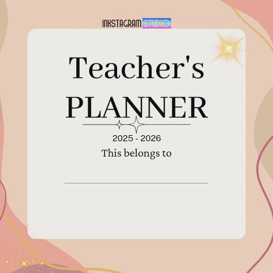 Teacher's planner for the 2025-2026 school year, designed for organization and classroom management.