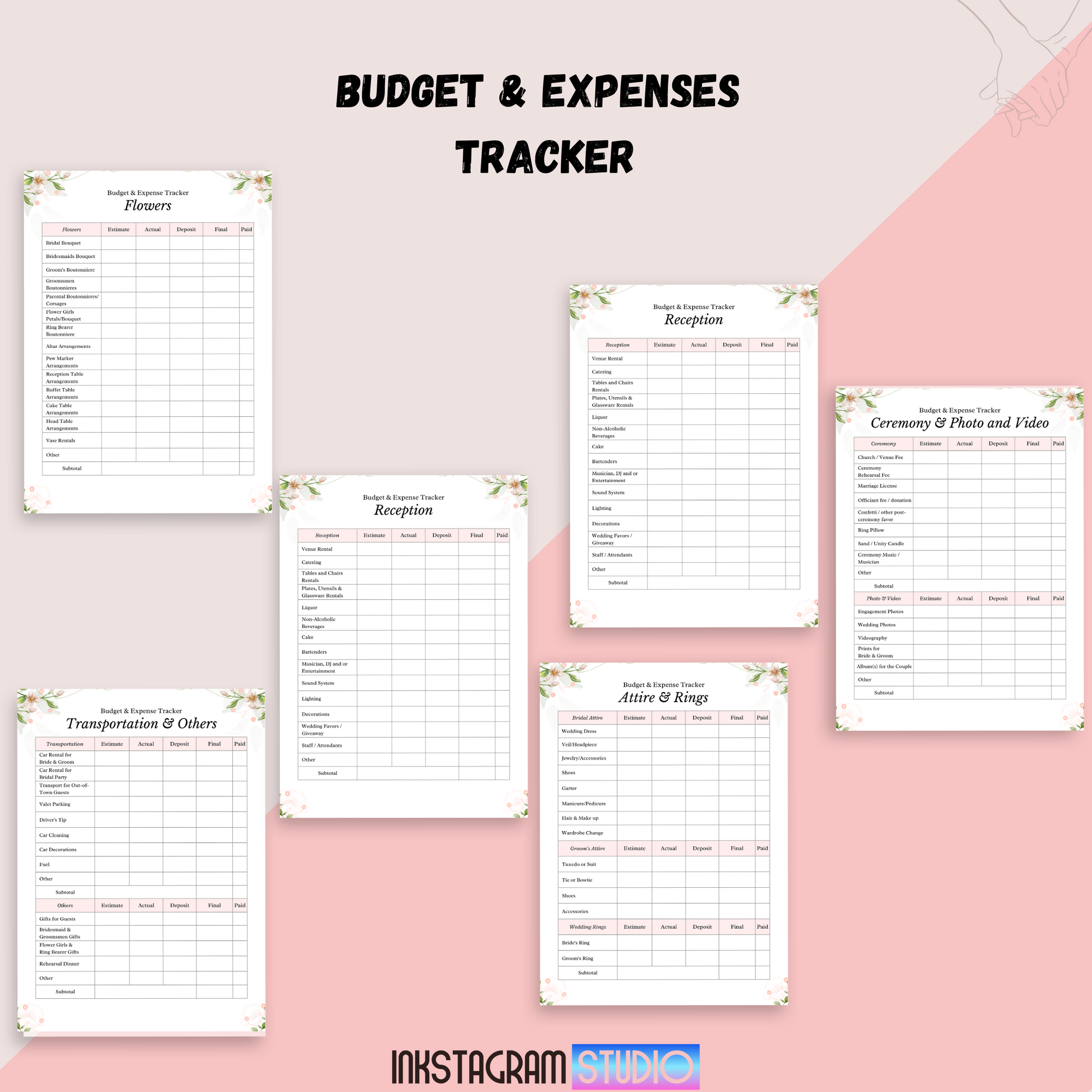 Budget and Expenses Tracker for Ultimate Wedding Planner.