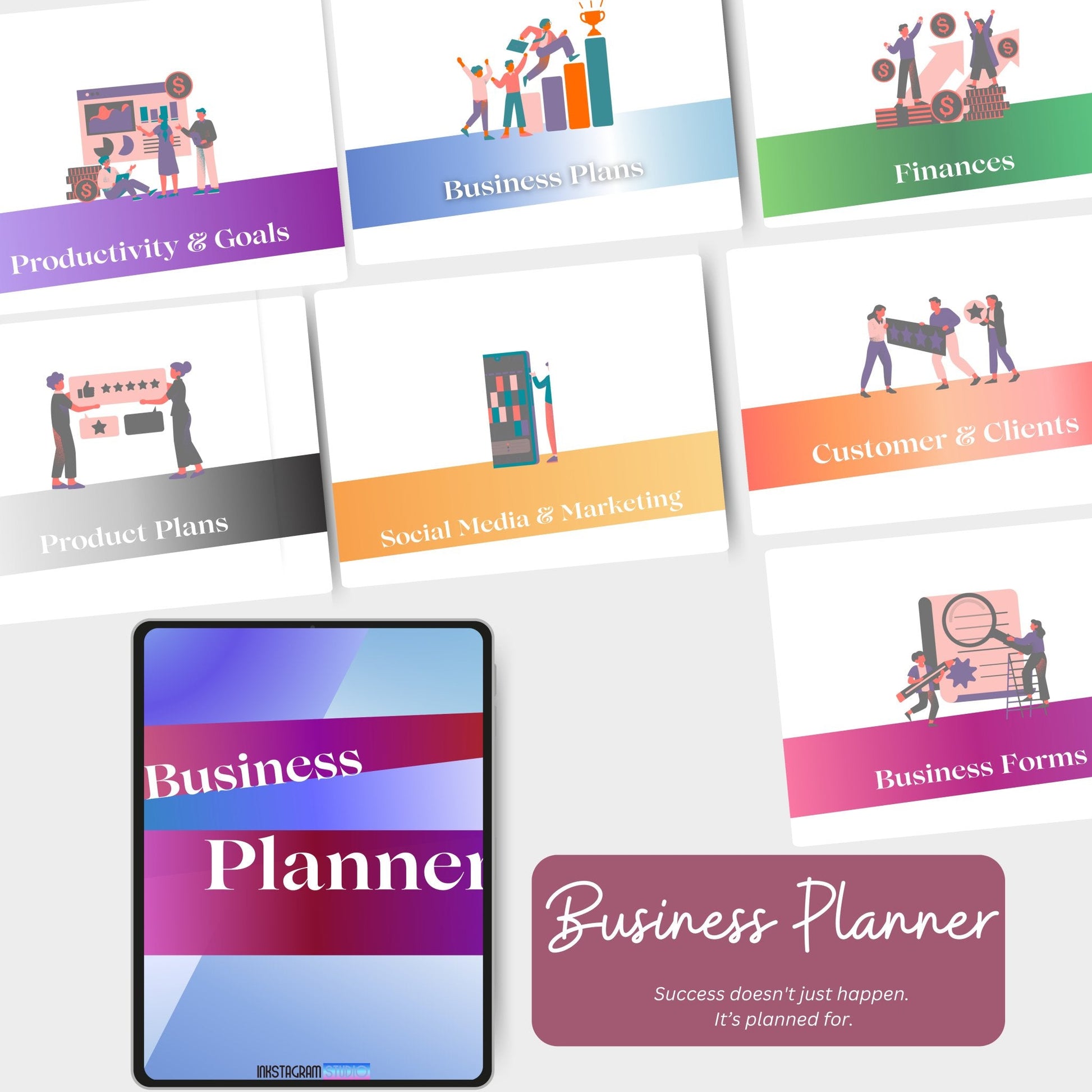 Ultimate Business Planner by Inkstagram Studio for strategy and success.