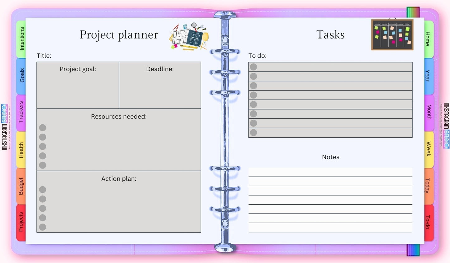 The Ultimate Essentials Digital Planner for organized success and balanced life.